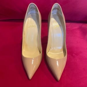 Christian Louboutin Pigalle 120 Nude Patent Leather 38.5